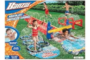 Banzai 16' Aqua Blast Obstacle Course Lawn Water Slide