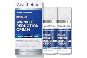 WEALTHSKIN Anti-Aging Instant Wrinkle Reduction Eye Cream, Instant Wrinkle-Smoothing Serum, Smooth Appearance of Loose Sagging Skin, Puffiness, Fine Lines & Wrinkles Within 2 Minute 15ML 0.5 FL.OZ (2 Packs)