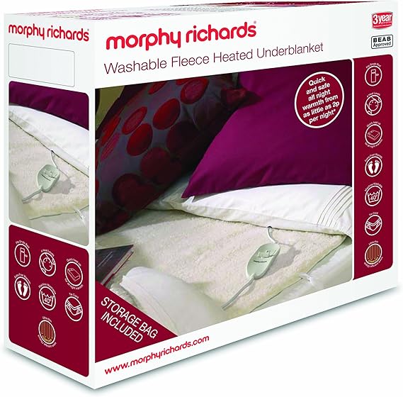 Morphy Richards 75180 Fleece Washable Electric Blanket Double Amazon