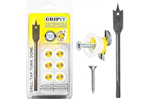 Gripit Yellow Drywall Anchors (Up to 130Ibs/59kg) | Heavy Duty Drywall Anchors | Wall Anchors and Screws for Drywall | Anchors and Screws Kit | Plaster Wall Anchors | 5/8" Inch Drill Bit | Reusable