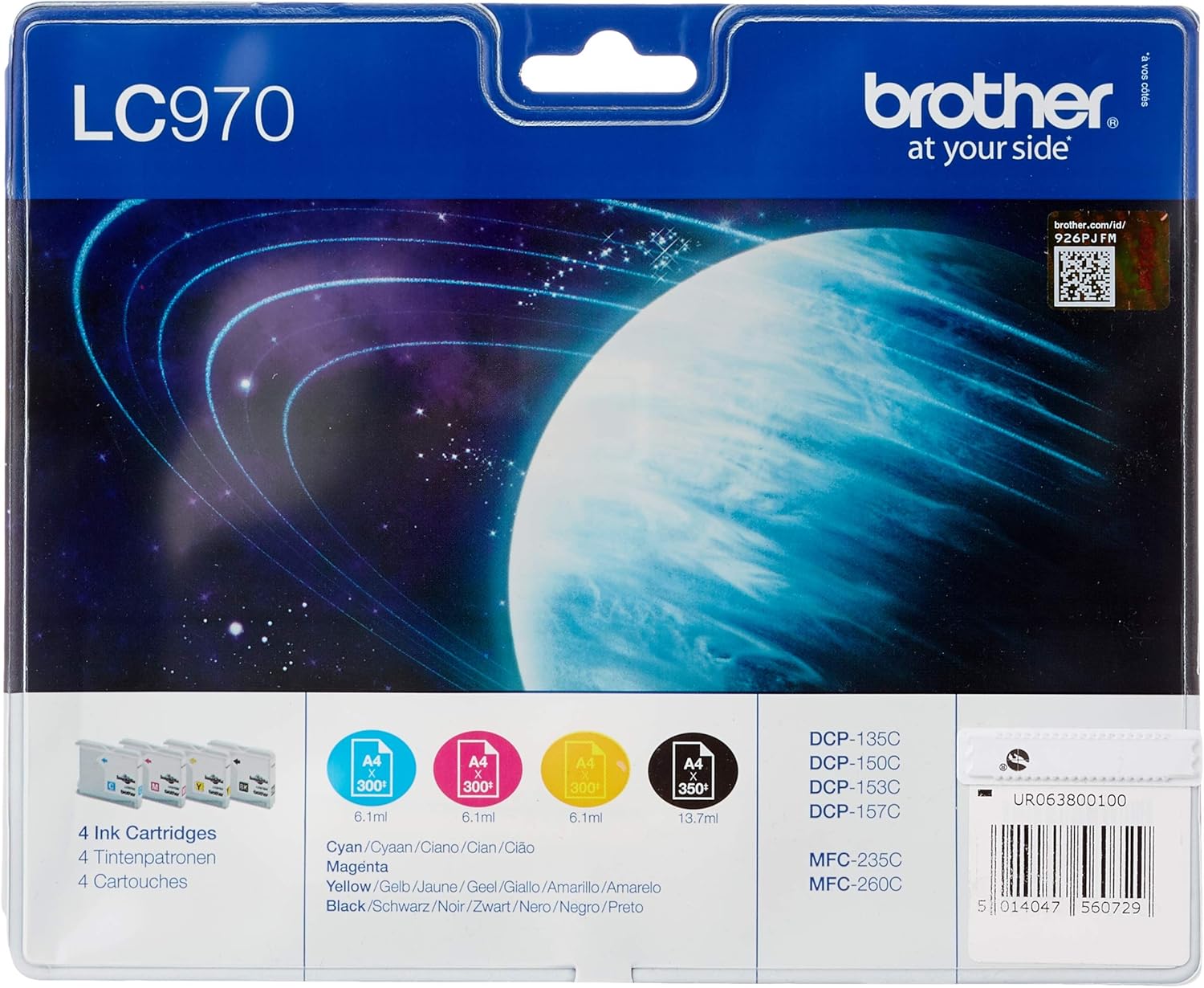 Brother LC970 Value Pack - Print cartridge - 1 x black, yellow, cyan, magenta, CMYK