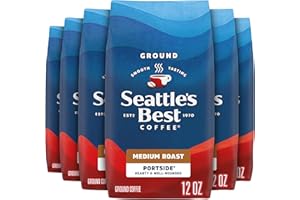 Seattle's Best Coffee Portside Blend Medium Roast Ground Coffee | 12 Ounce Bags (Pack of 6)