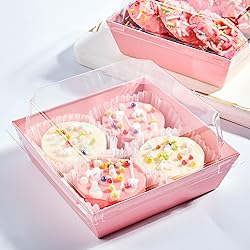 Ocmoiy 50 Pack Small Charcuterie Boxes with Clear
