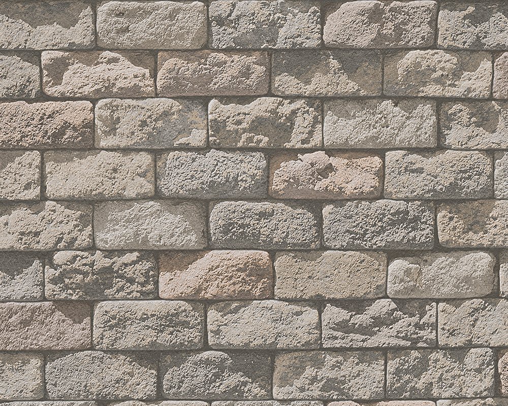 A.S. Creation 95834-2 10.05 x 0.53 m Stone/Brick Wallpaper - Beige