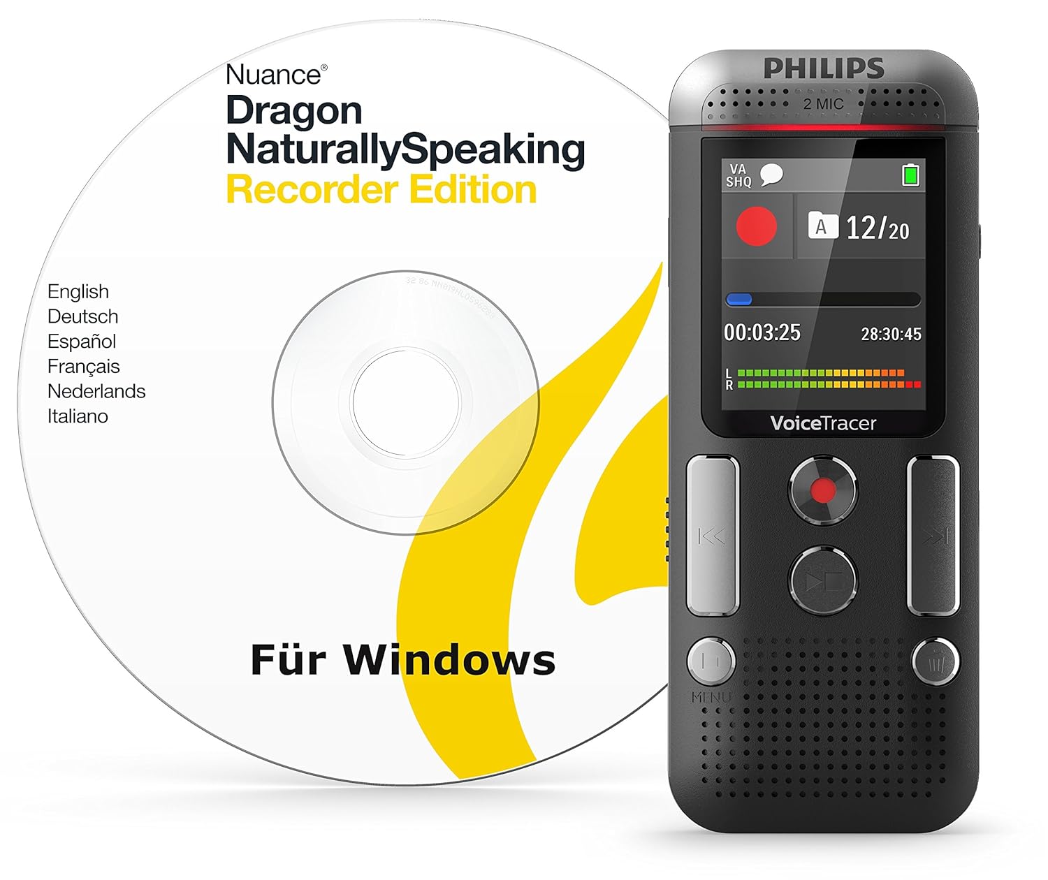 Amazon.com: Voice Tracer Digital Audio Recorder with Speech Recognition  Software: Electronics