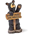 DEMDACO Bearfoots by Jeff Fleming Don't Feed The Bears Mini Black Bear 3 x 2 Hand-cast Resin Figurine Sculpture