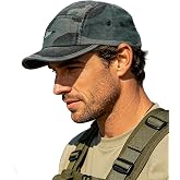 Clakllie Camouflage 5 Panel Cap for Men Short Brim Baseball Caps Golf Dad Hat Lightweight Camping Running Hats Trucker Hat