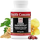 Health Concerns Three Immortals - Menopause Support Supplement - Powerful Relief for Hot Flashes, Hormone Imbalance & Night Sweats - Dong Quai, Epimedium, Morinda, Rehmannia & Lycium - 90 Capsules