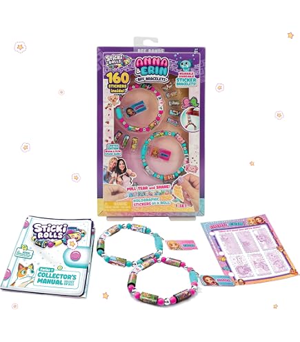 Sky Castle Sticki Rolls – Pendentif Autocollant Portable Et Partageable, 120 Mini Autocollants Holographiques, Styles Kawaii Assortis, Série 2