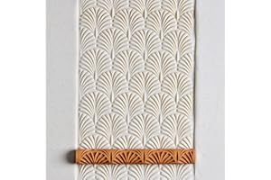 MKM Pottery Tools Wood Twig Rollers for Clay (TW-25 Deco Fan)