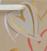 UK Greetings Large Gift Bag for Her Friend Kraft Hearts Design 33x26.7x13.7 cm view 4