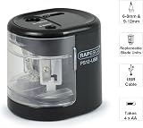 Rapesco 1449 PS12 USB Automatic Pencil Sharpener Black view 2