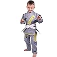 Tatami Fightwear Meerkatsu Kids Animal Jiu Jitsu Gi, 425GSM Jacket, Twill BJJ Pants, and White Belt, Gray, M00