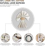 Linen Clubs Flax Dinner Napkins 12 Pack, 70% Cotton, 50x50 CM, Natural Color view 2