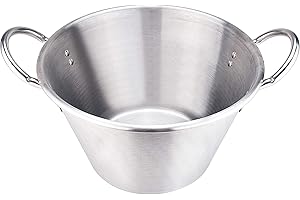 ARC ADVANCED ROYAL CHAMPION ARC, CSD422S NSF Approval Heavy Duty Stainless Steel Large Cazo, Sandwich Bottom, Acero Inoxidable, Cazo para Carnitas de Cobre, Plancha para Tacos, Outdoor Cooking Wok for Gas Burner Stove (22QT)