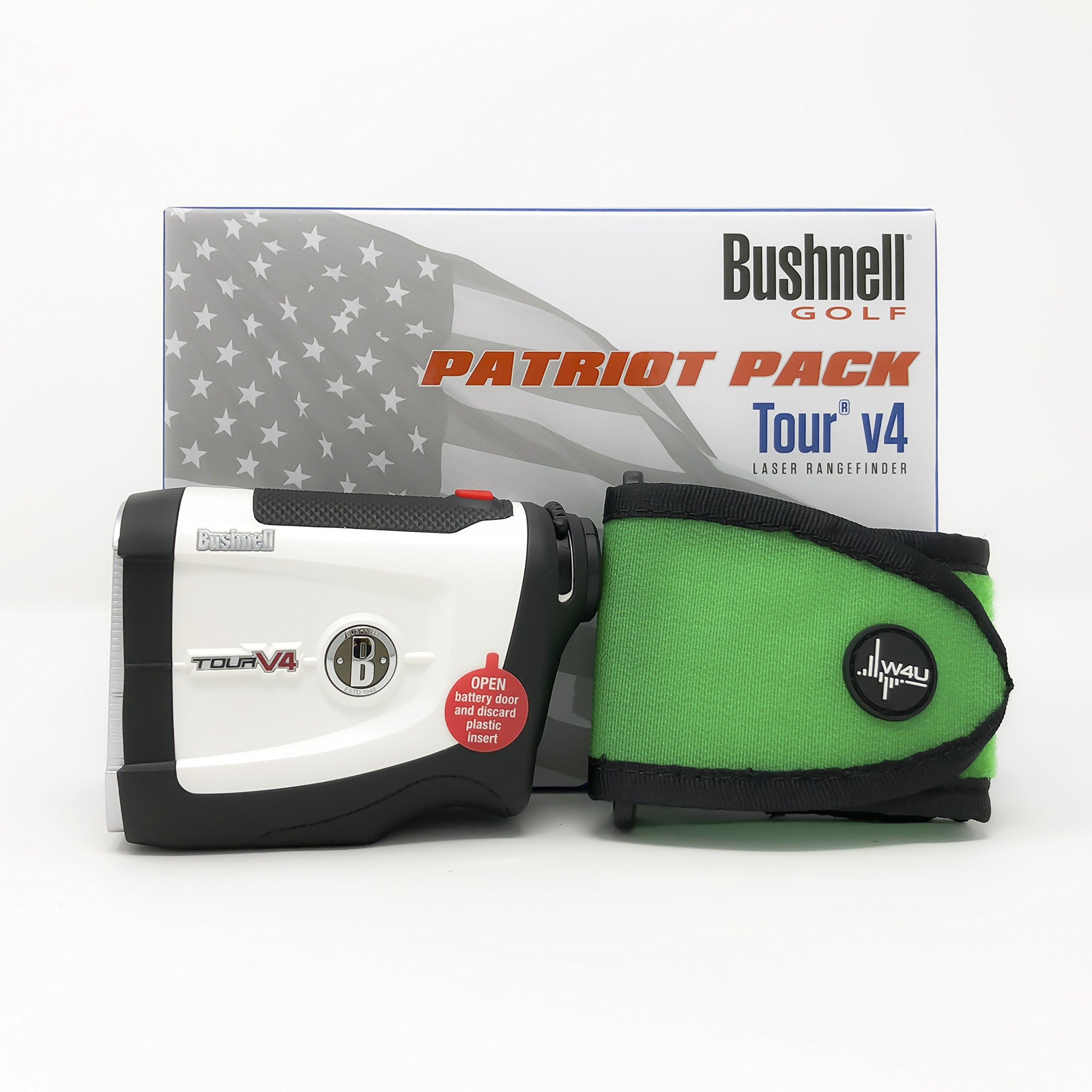Bushnell Tour V4 Patriot Pack Laser Golf Rangefinder 201660P Wearable4u Magnetic Rangefinder Strap Bundle