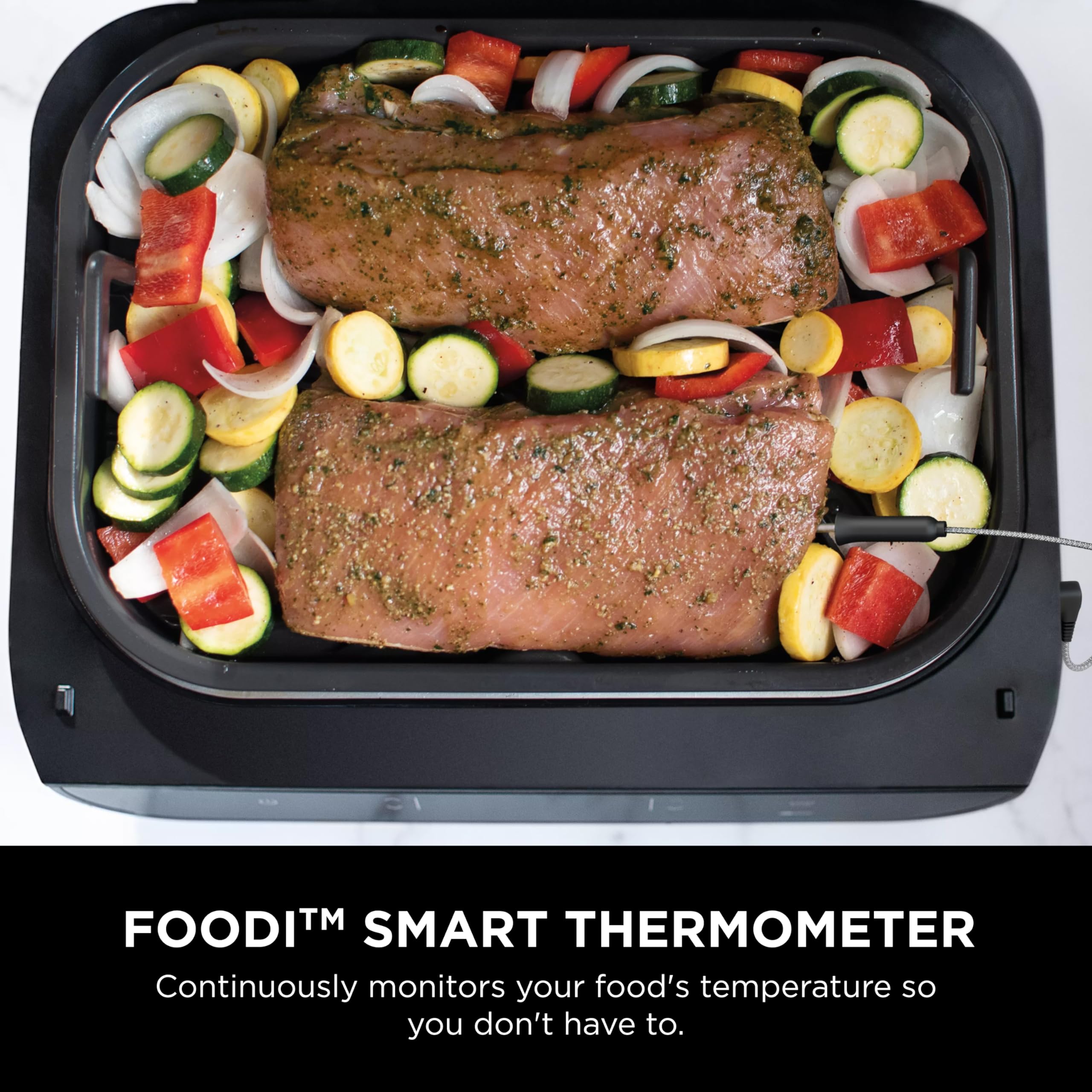 Ninja FG551 Foodi Smart XL 6in1 Indoor Grill with Air Fry, Roast