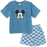 Disney Loop Terry Cloth T-Shirt and Shorts Outfit Set Toddler to Big Kid Sizes (2T - 10-12)