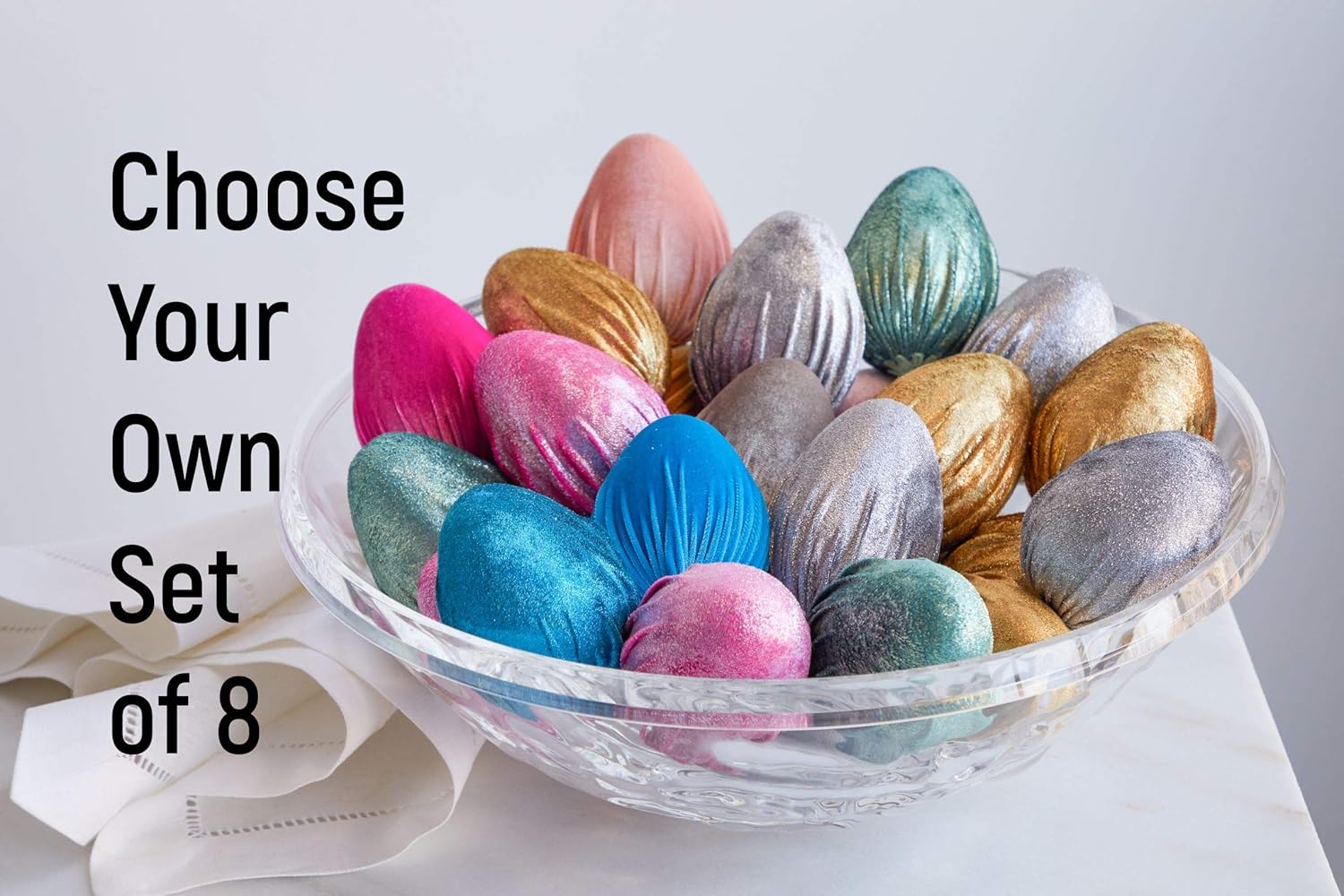 Amazon Com Velvet Eggs Set Of 8 Choose Your Own Colors Farmhouse