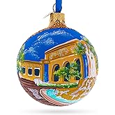 Institute of Arts in Detroit, Michigan Glass Ball Christmas Ornament 3.25 Inches
