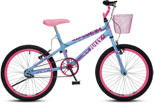Colli Bike, Bicicleta Jully, Aro 20 Aero 36 Raias, freios V-Brake Dianteiro e Traseiro, Suporte de guidão Down Hill e Cestinh