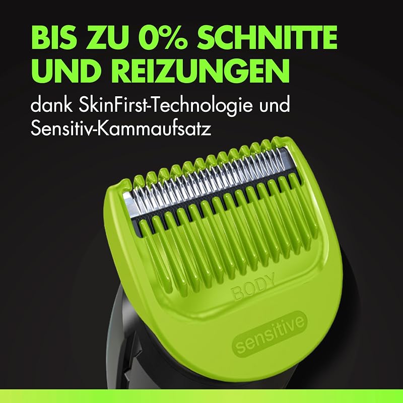 Labs i7 Body + Intimate Trimmer Herren, Schwarz/Grün