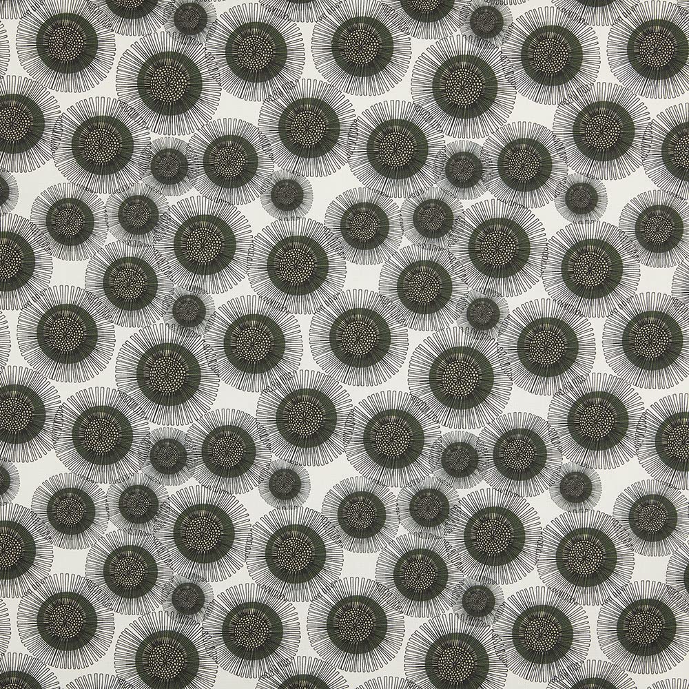 Kt KILOtela Digital Printed Canvas Duck Fabric, Home Decor, Organic Cotton, Upholstering Furniture, Headboards, Handbags, Aprons, Drapery, 100 cm Length x 280 cm Width, Geometric Maui, Green ─ 1 meter