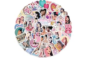 FAMNAER Singer Melan M Stickers, 50PCs, Aesthetic Vinyl Star Idol Stickers and Decals, Notebook Water Bottle Stickers, Kids Stickers for Hydro Flask, Car, Planner, Skateboard, Holiday Gifts Stickers[SingM]