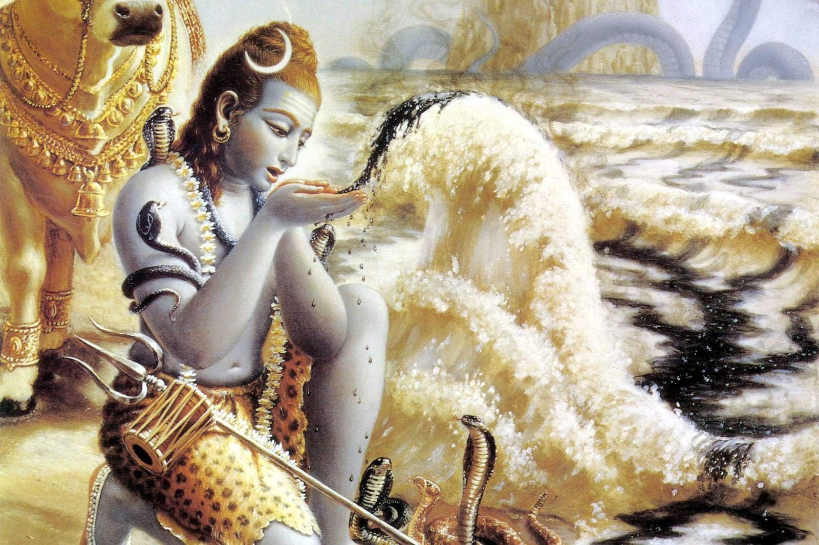 Wooden Jigsaw Puzzle 1000 PCS Snakes-Poison-Hinduism-Shiva Large Size 1000 Pieces of Wooden Puzzle,Unique Home Decorations and Gifts