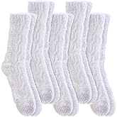 DOSKONI Fuzzy Socks for Women Fluffy Slipper Socks Cozy Winter Warm Soft Microfiber Plush Home Sleeping Gift Socks