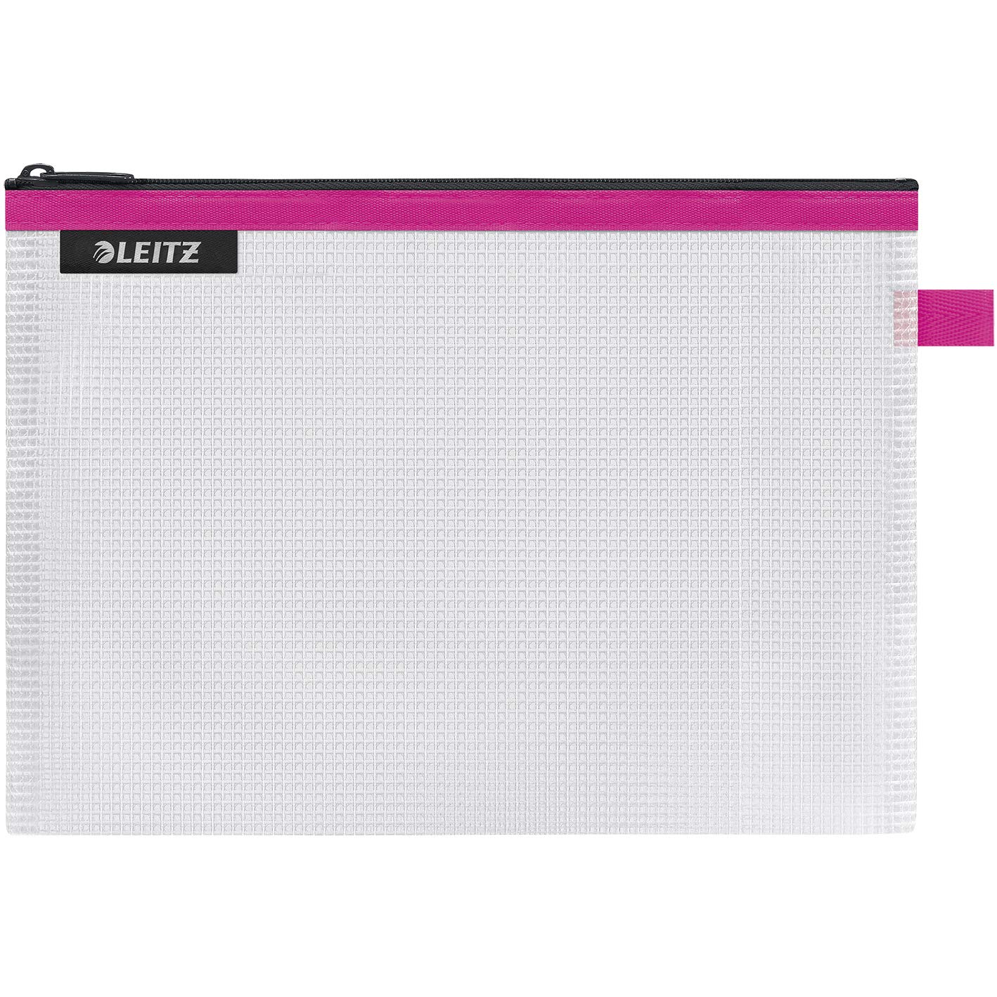 Leitz Wow Travel Pouch, Water Resistant, Translucent, Ideal for Visible Storage and Organisation, Medium (A5) - Pink