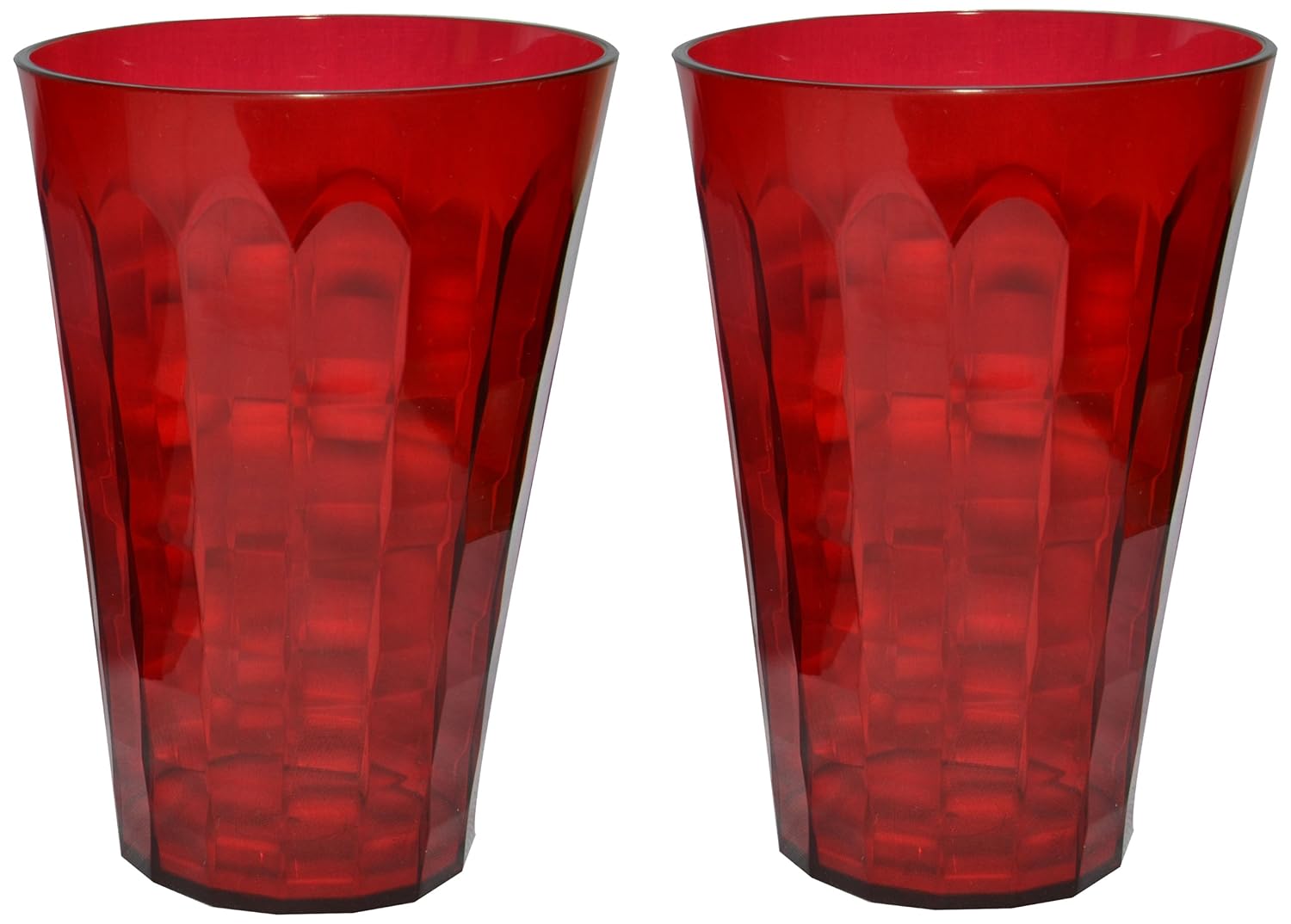 Buy Tupperware Ice Prisms Tumbler, 475ml, Set of 2, Maroon Online at