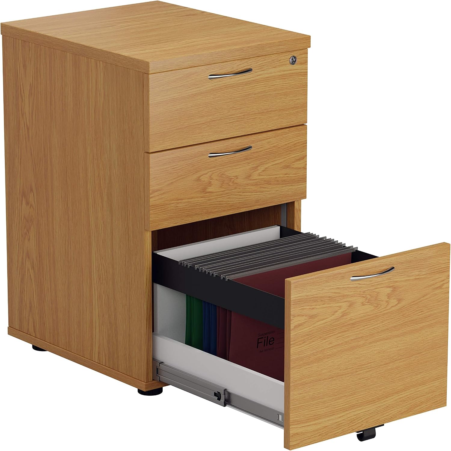 Office Hippo Heavy Duty Pedestal Filing Cabinet, File Cabinet, Office Cabinet with Anti-Tilt Mechanism - Image 4
