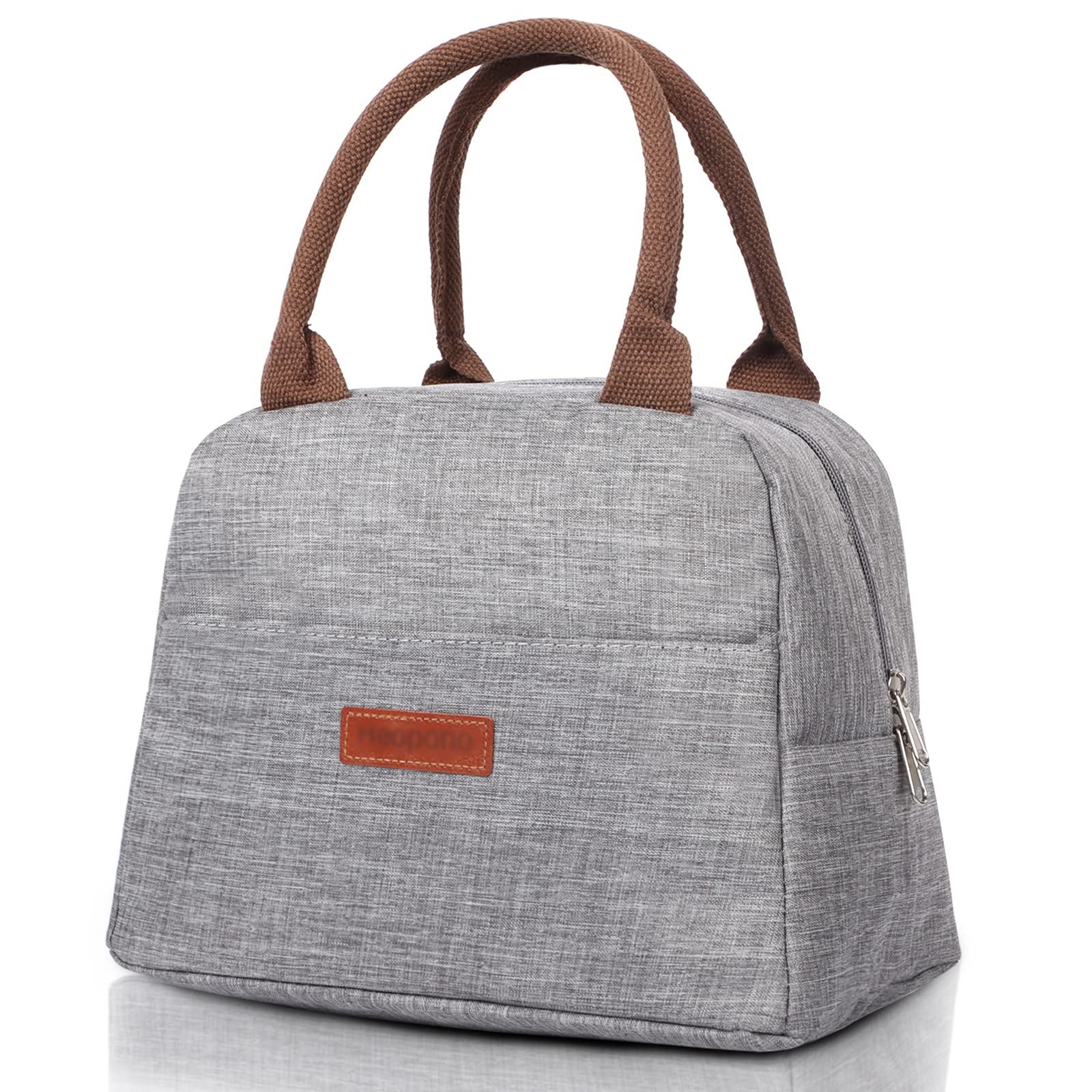 Minicoco Lunch Bag Insulated Lunch Bags for Women Lunch Cool Bag with Front Pocket Portable Thermal Leak-Proof Lunch Bags for Men Girls Children Adults Lunch Bag for Women for Work, School, Picnic