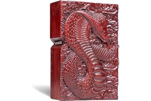 SHENGEY ART Upgraded Rosewood Wooden Case Replaceable for Zippo (Only Case), Lighter DIY Outer Shell Box, Compatible Insert Size 3.6cm x 1.2cm x 5cm (Cobra)