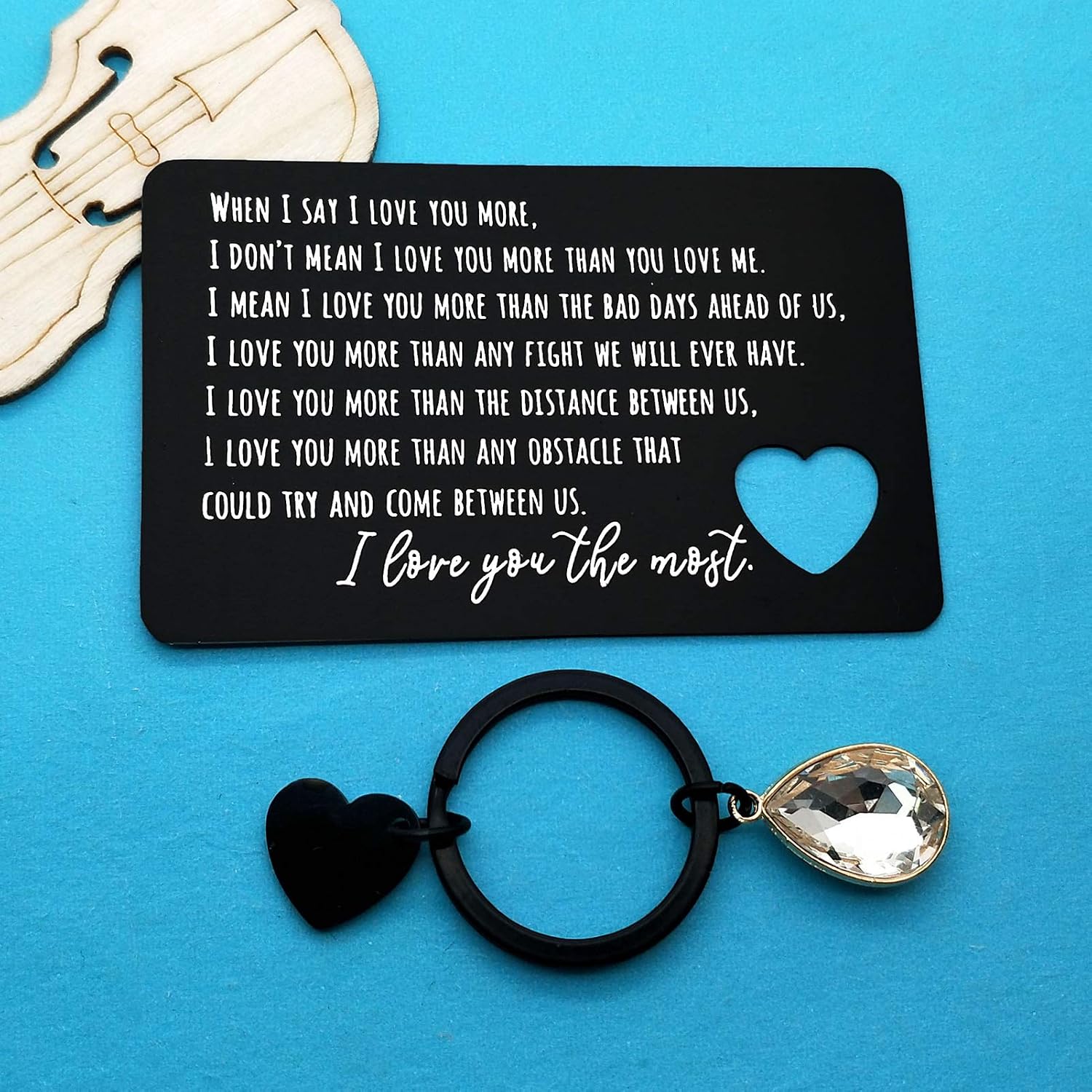 Valentines Day Gifts for Men Engraved Wallet Insert Card for Boyfriend Husband Christmas Birthday Gifts Wedding Anniversary Card Gift I Love You Gift for Him Boyfriend Fiance - Image 4
