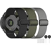 Laband 22mm Sport Nylon Watch Bands Compatible with Garmin Instinct 3 45mm/2 Solar/Instinct,Soft Stretchy Breathable Replacement Strap for Tactical/Tide/Esports/Solar Women Men
