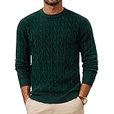 PJ PAUL JONES Mens Sweaters Casual Cable Knit Pullover Sweater Crewneck Twist Sweaters
