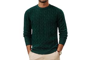 PJ PAUL JONES Mens Sweaters Casual Cable Knit Pullover Sweater Crewneck Twist Sweaters