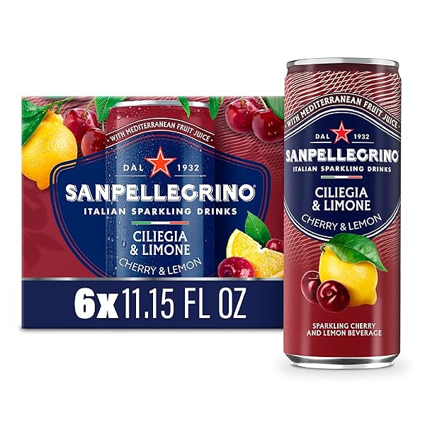 SANPELLEGRINO ITALIAN SPARKLING DRINK CILIEGIA AND LIMONE, SPARKLING...
