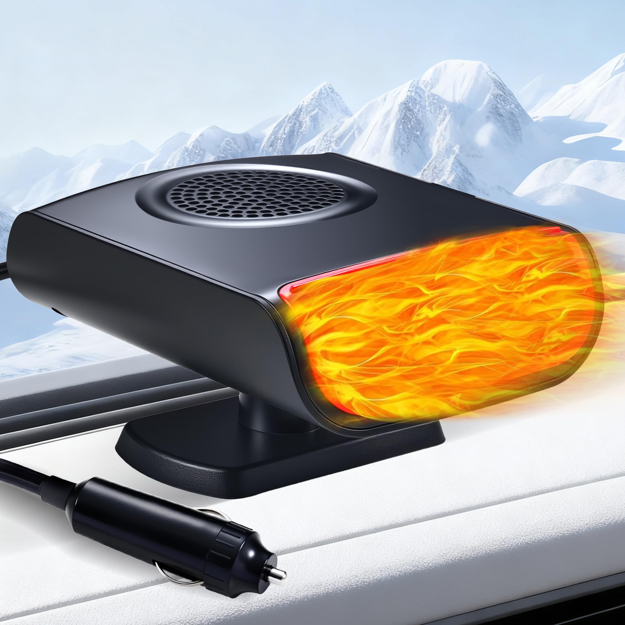 Photo 1 of 12V Portable Car Heater For Vehicle That Plugs Into Cigarette Lighter