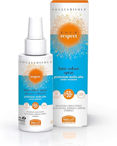 Helan Vogliadisole SPF 50 Spray Sunscreen 100ml Shea Butter Vitamin E UVA UVB