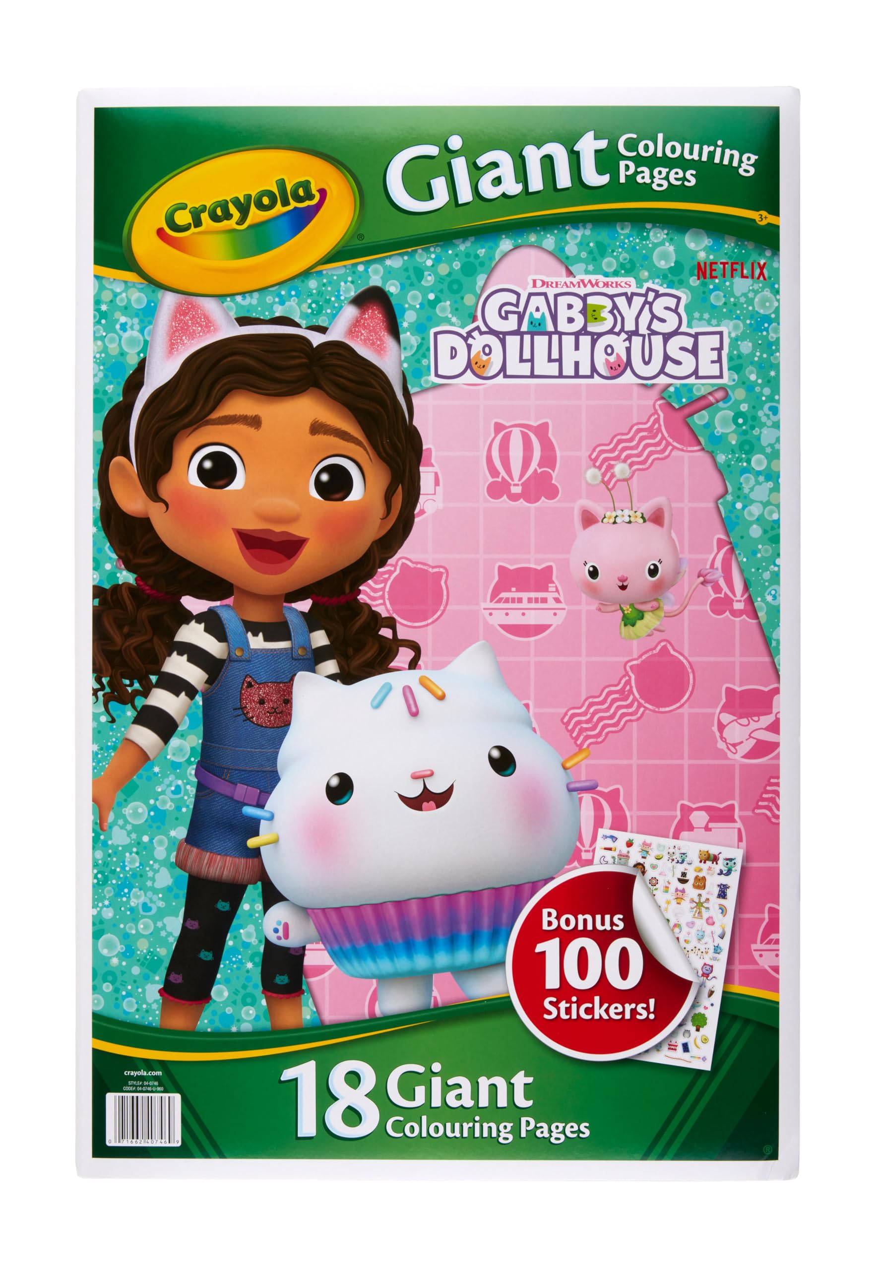 Mua CRAYOLA Giant Colouring Book - Gabby's Dollhouse | 18 Pages of ...