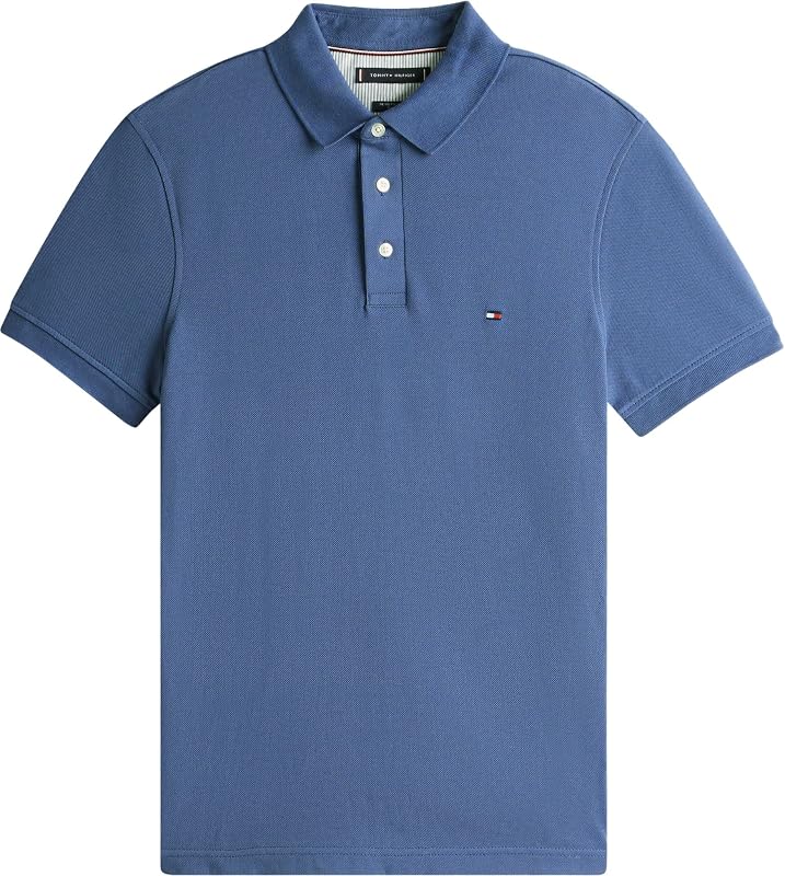 Herren Poloshirt Kurzarm 1985 Slim Fit, Blau (Aegean Sea), L