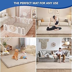 Baby Play Mat for Floor,1.3" Thick Memory Foam