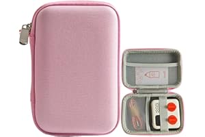 JDSZM Hard Case Cover for Yoto Mini Player, Storage Holder Case with Mesh Pocket for Kids Audio Music Accessory Card (Pink)