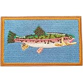 Blimark Wildlife Trout Fish Tactical Patch: Humorous Military Morale Patch - 1 x 2 x 3 inches (5 x 7.6 cm) Rectangular Fabric Sew-On Embroidered Emblem