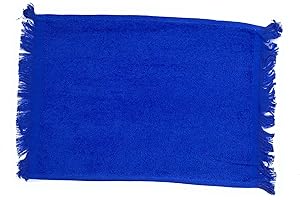 The Holy South 12 Pack - Hemmed Fringed Reversible Fingertip Terry Towel (Size 11" W x 18" L), Cotton (Royal Blue) Promotional Priced