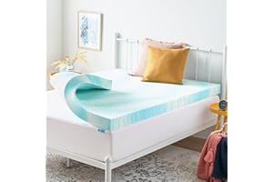 Linenspa 4 Inch Memory Foam Mattress Topper, Gel Swirl Memory Foam Full, CertiPUR-US Certified