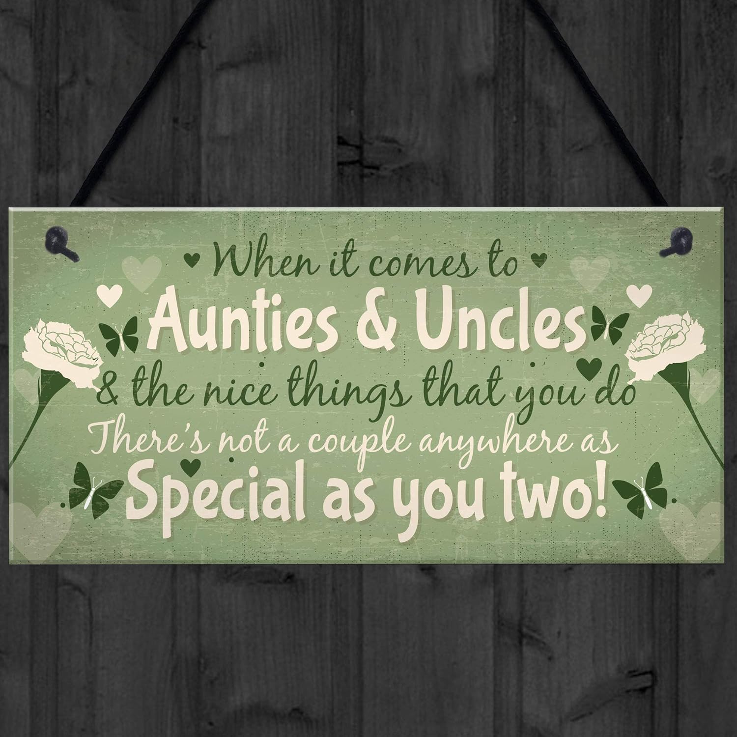 Red Ocean Keepsake Gift For Auntie And Uncle Family Plaque Home Decor Sign Birthday Gift From Niece And Nephew - Image 5